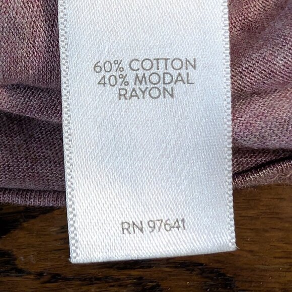 Pure Jill / J. Jill Blouse Mock Neck Mauve Size Medium - Picture 9 of 12